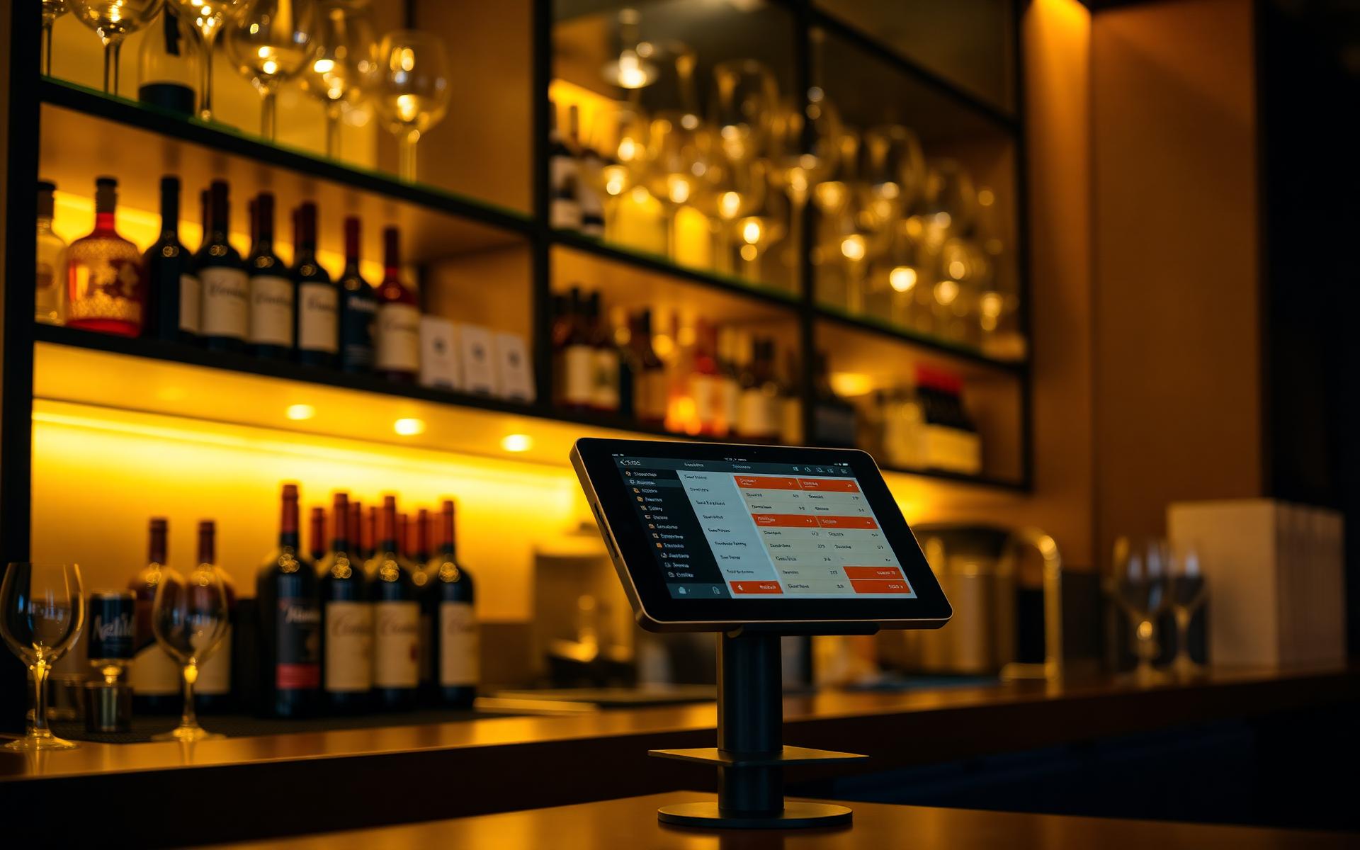 Venue interior with POS in use